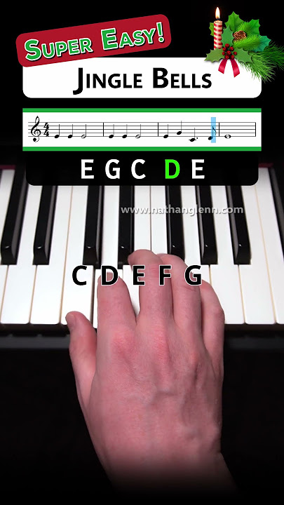 Jingle Bells - EASY piano tutorial! 🎄🎉🎹