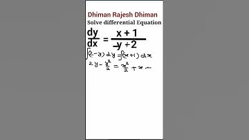 Differential equations class 12 variable separable, Variable separable method #Shorts