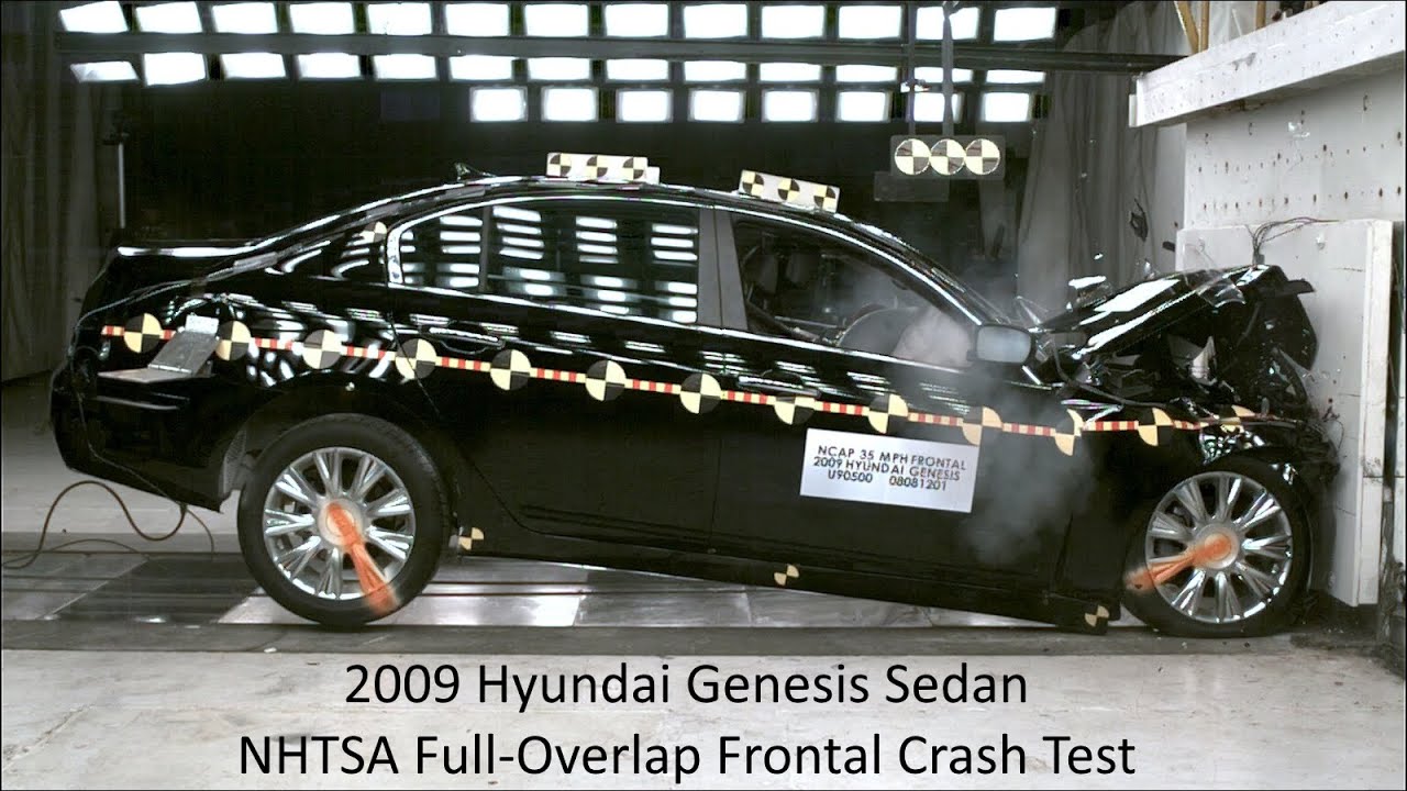 2009-2014 Hyundai Genesis Sedan NHTSA Full-Overlap Frontal Crash
