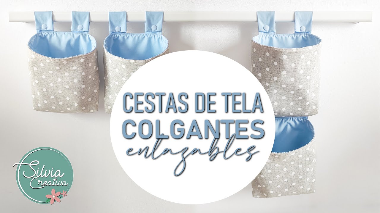 Cestas de tela colgantes enlazables - coser un organizador multiusos