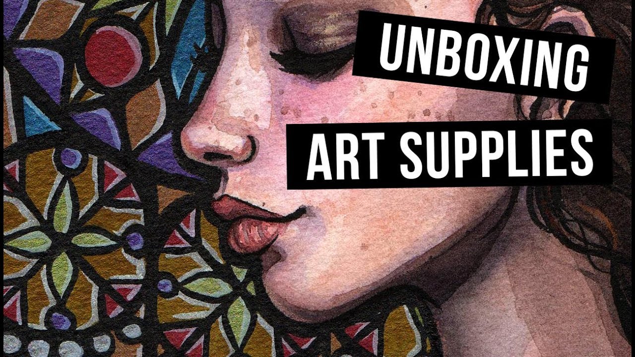 UNBOXING NEW ART SUPPLIES! |  KURETAKE WATERCOLOR REVIEW & SPEEDPAINT
