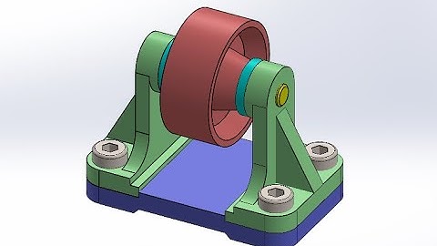 Belt Roller Support Design and Assembly in Solidworks