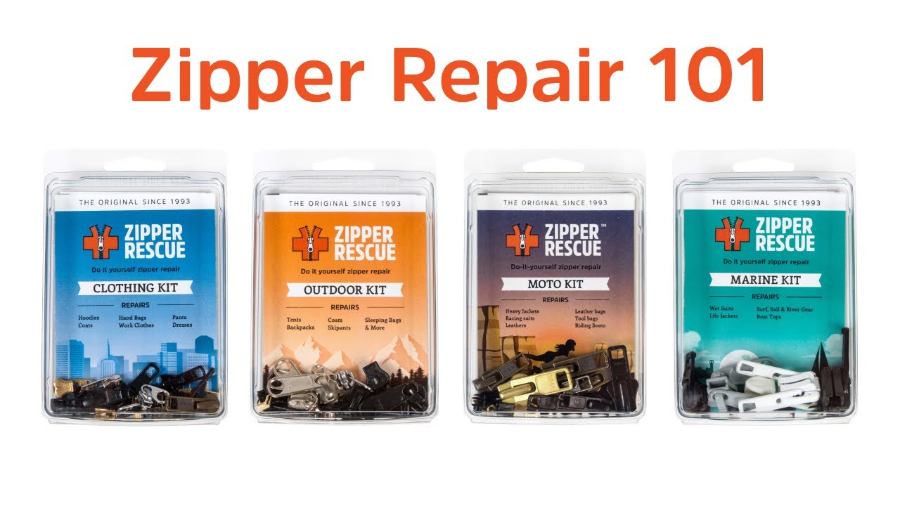 Zipper Repair Clothing Kit - For jackets, pants, handbags, boots etc - See  what's inside the Kit! 