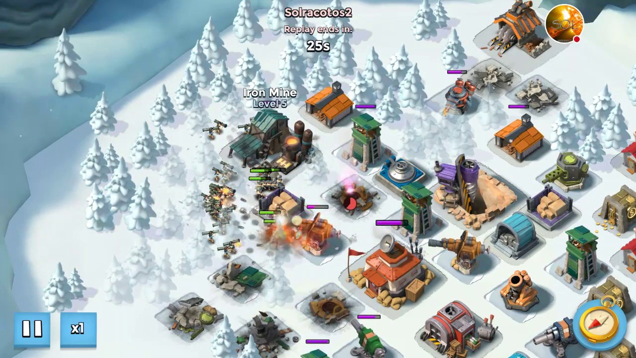 Boom Beach HQ 14 PVP raiding with Rifleman and  Zooka (Rooka, RZ)