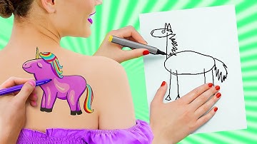 QUEM DESENHA MELHOR? || Truques Fantásticos de Arte e Desafios de Desenho Criativos por 123 GO! GOLD