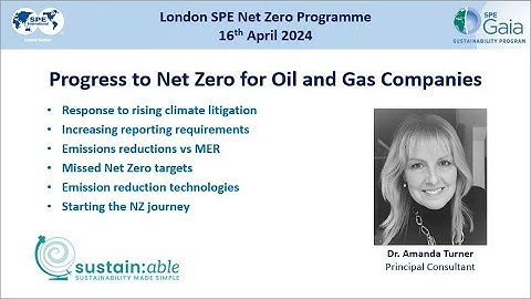 Progress to Net Zero for Oil and Gas Companies
