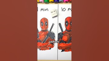 Drawing Deadpool, but I only have 10 seconds ❤️ #deadpool3 #art #shorts