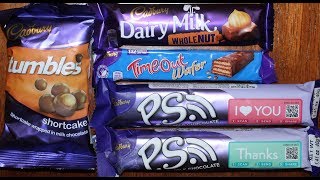 This is a taste test/review of the cadbury tumbles, dairy milk whole
nut, time out wafer and p.s. chocolate candy bar. they were bought at
jungle ji...