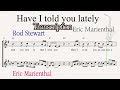 Eric Marienthal - Have I Told You Lately (Transcription)