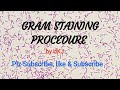 Gram staining procedure