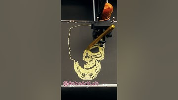 RoboArtLabor - Robot Draw #Skull ✝️💀 #robotart #drawing #art #plotter #drawingrobot #mexican #fun