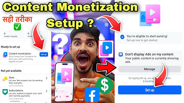 Content Monetization Setup Kaise Kare 🤑 Facebook New Update 😍 Facebook Content Monetization Set up