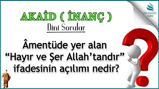 Âmentüde yer alan “Hayır ve Şer Allah’tandır” ifadesinin açılımı nedir? - (Dini Sorular ve Cevaplar)