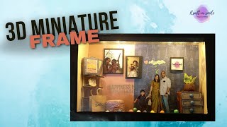 Miniature photo frame | 3D photo frame | Special Handmade Gift | KraftaSmile