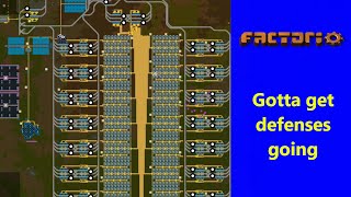 Factorio - Clearing biters and working on defenses