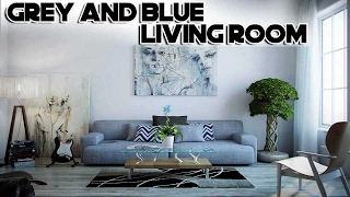 [Daily Decor] Grey and Blue Living Room
