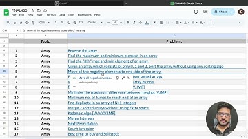 Move All Negative to Left | Q5 | Array | Java | Love Babbar DSA Sheet 450