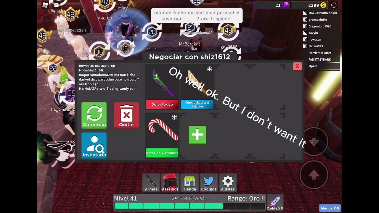 Funny Candy Cane trades Survive The Killer Roblox YouTube