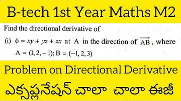 problem on directional derivative@maths naresh eclass