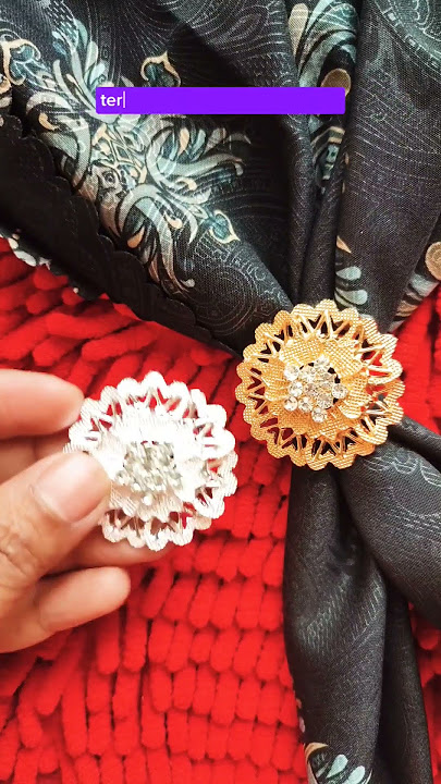 Ring Hijab Jilbab Kerudung Cantik Motif Bunga #bros #ringjilbab #ringhijab
