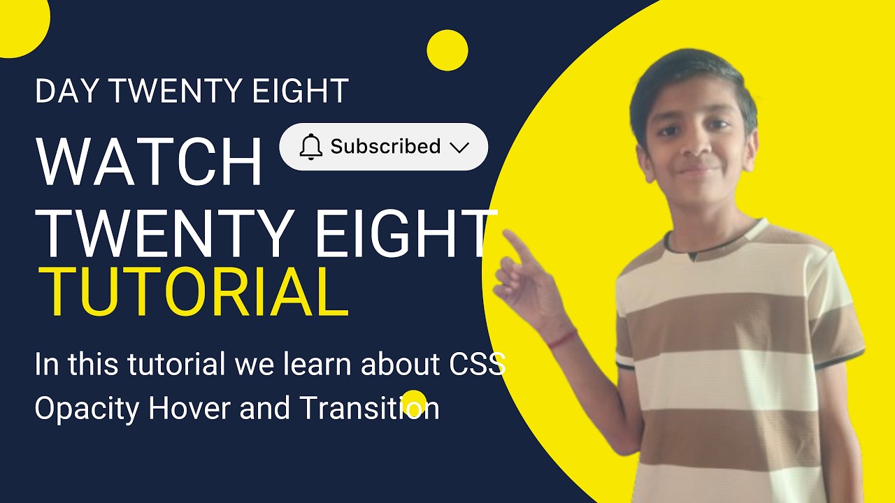 CSS Opacity, Hover Scale & Transition Tutorial CSS Hover Effects for ...