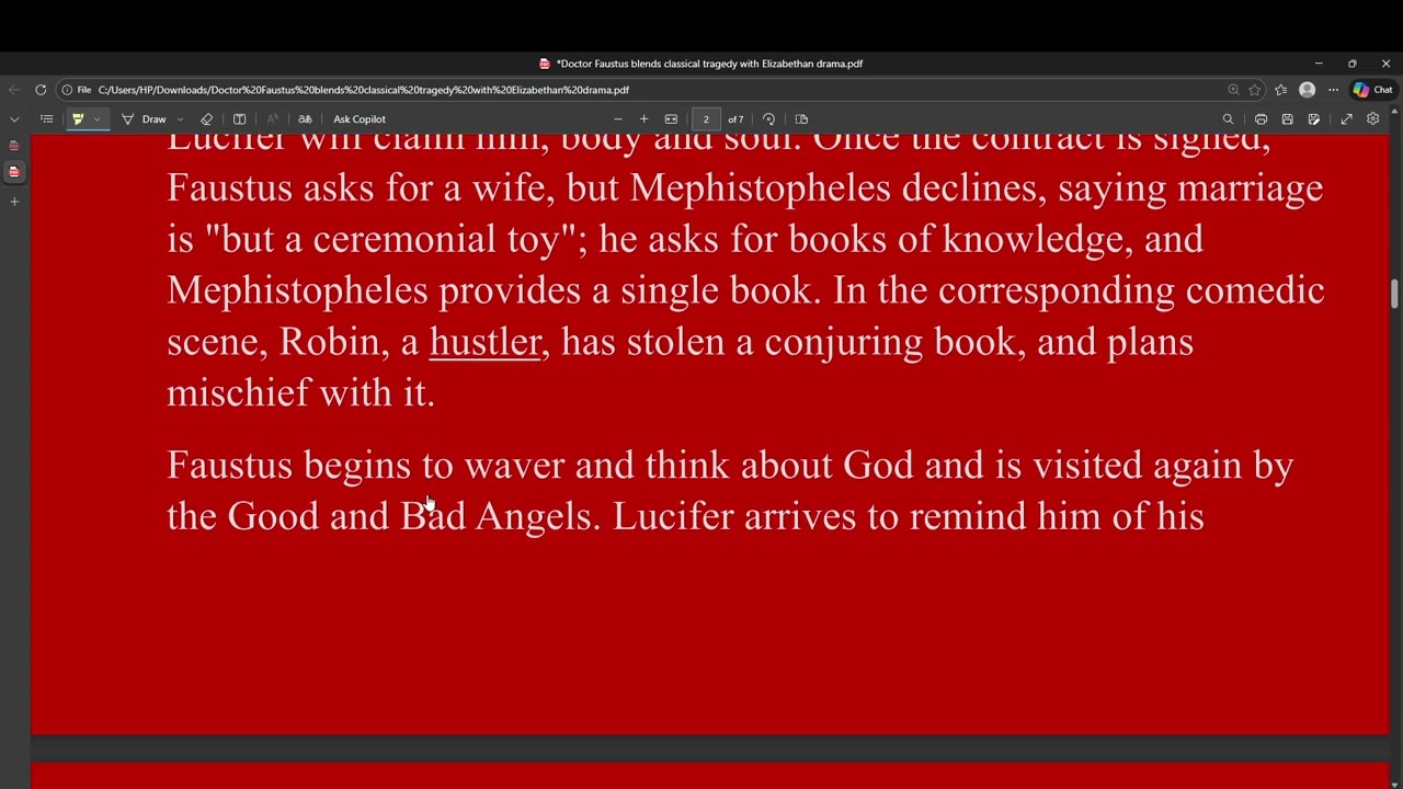 Plot Structure of Doctor Faustus