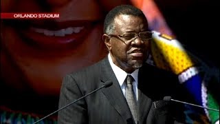 Namibia President Hage Geingob pays tribute to Mama Winnie