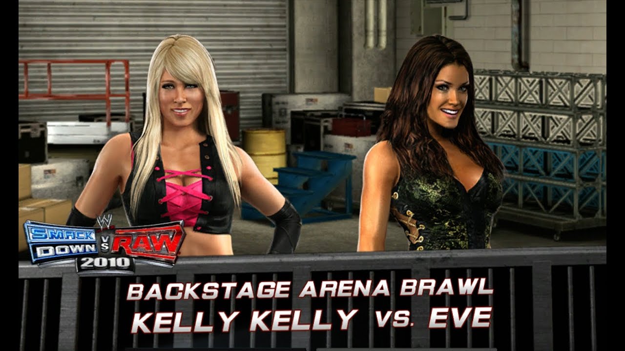 WWE Smackdown vs RAW 2010 Xbox 360 (Kelly Kelly vs Eve) Backstage Brawl - YouTube