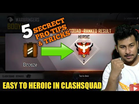 EASY WAY TO HEROIC IN CLASH SQUAD RANK | 5 PRO TIPS AND TRICKS FOR CLASHSQUAD RANK -Garena Free Fire