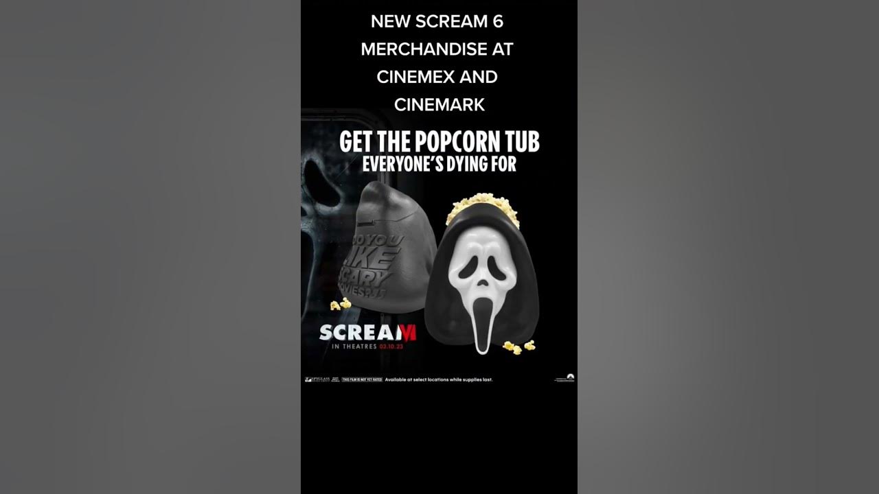 Tristan on X: List of #SCREAMVI merch coming to Canada @CineplexMovies  theatres on March 1st: #Scream plush, Scream beverage buddy, Scream popcorn  tub, Scream promo cup & topper and Scream combos. Canada