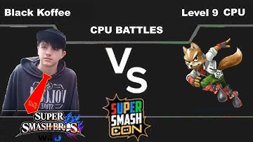 Black Koffee(Donkey Kong) vs Level 9 CPU(Fox) - Super Smash Bros Wii U