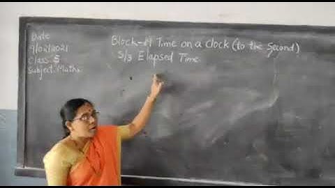 Date:9/02/2021 Class: 5 Subject: Maths Block-19, Time on a clock S/3 elapsed time