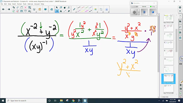 5 Negative Exponents and Complex Fractions
