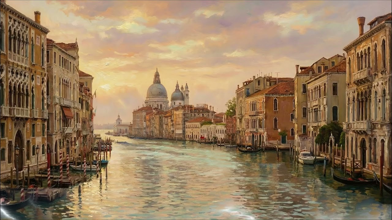 4K Oil Painting Masterpiece - Venice Grand Canal | Impressionist Monet Style