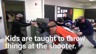 How children are taught to survive school shootings