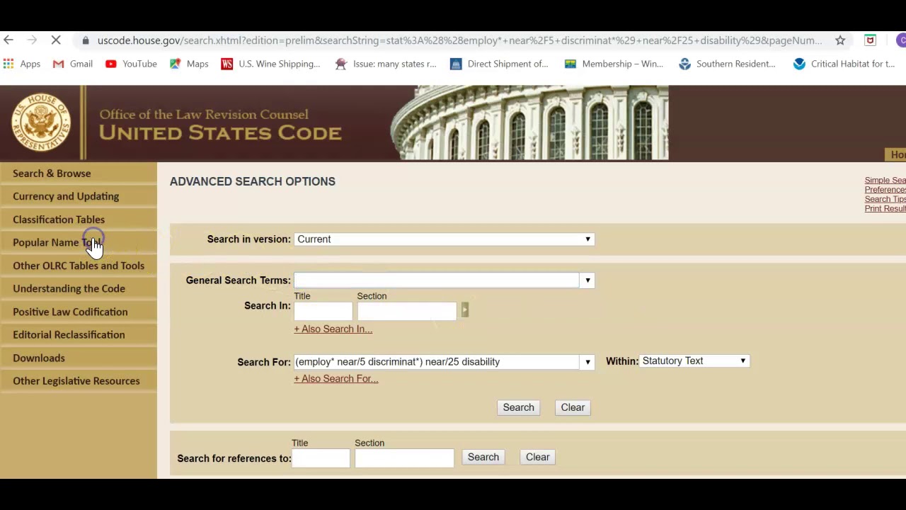 Searching the online US Code - YouTube