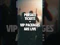 Pre-sale tix + VIP Packages for the Townie Tour 2024 are live! use passcode: TOWNIE