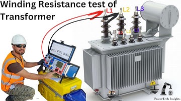 winding resistance test of Power transformer with CPC 100 - Transformer Testing