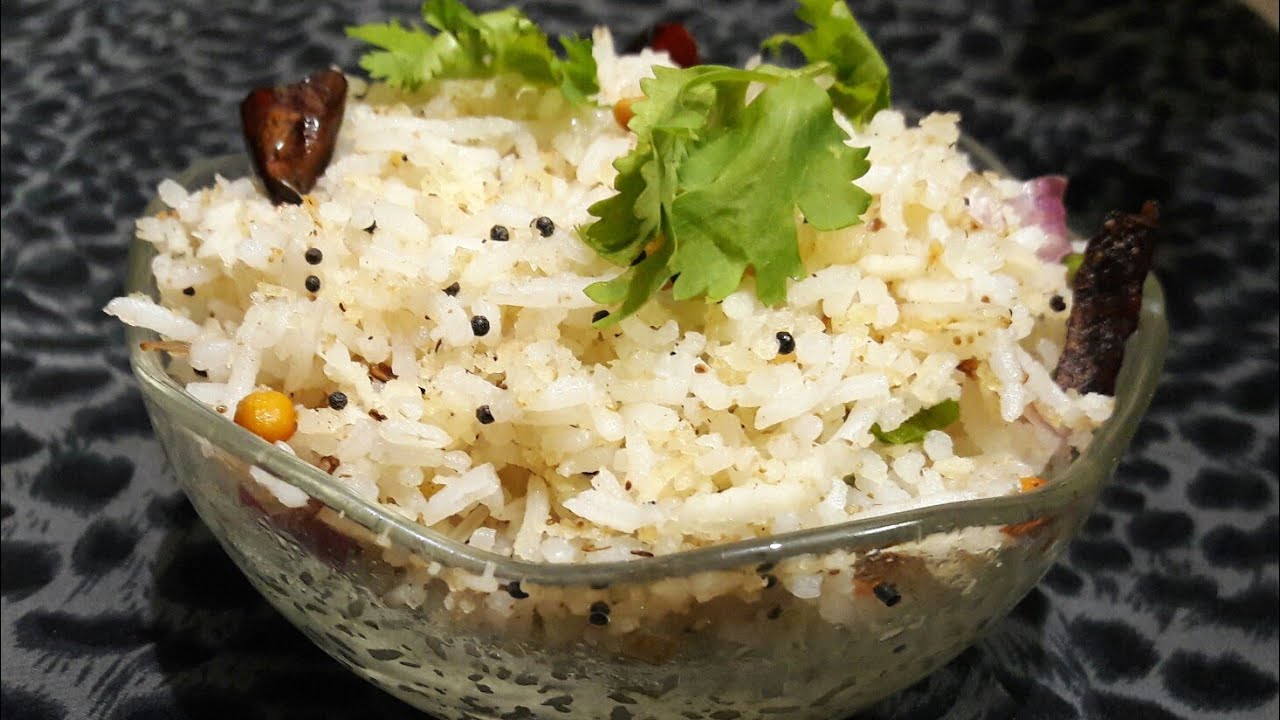 How to make Thengai sadam coconut Rice Tamil YouTube