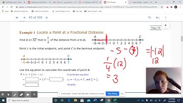 1-5: Fractional Distance on a Number Line- Example 1