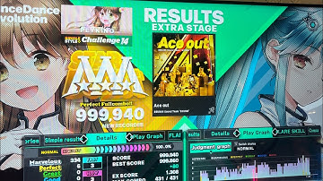 (DDR World) Ace out (CSP-14) Upscore 999,940!!! 