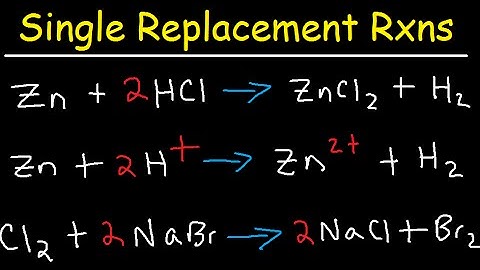 Single Replacement Reactions and Net Ionic Equations