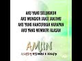 Amiin by ashidy ridwan  king91 lyrics
