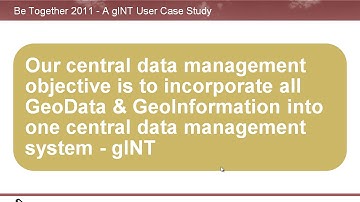 Placing gINT at the Centre of Your Organization for GeoInformation Data Management