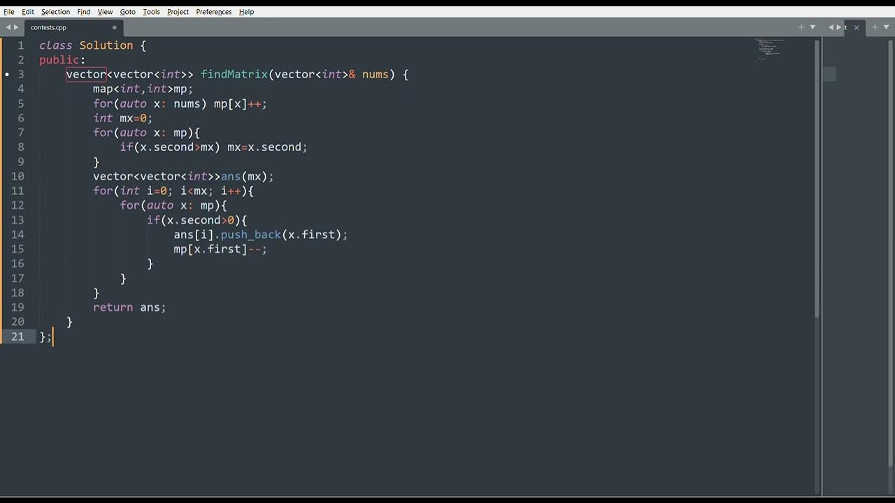 6363. Convert an Array Into a 2D Array With Conditions | Weekly Contest ...