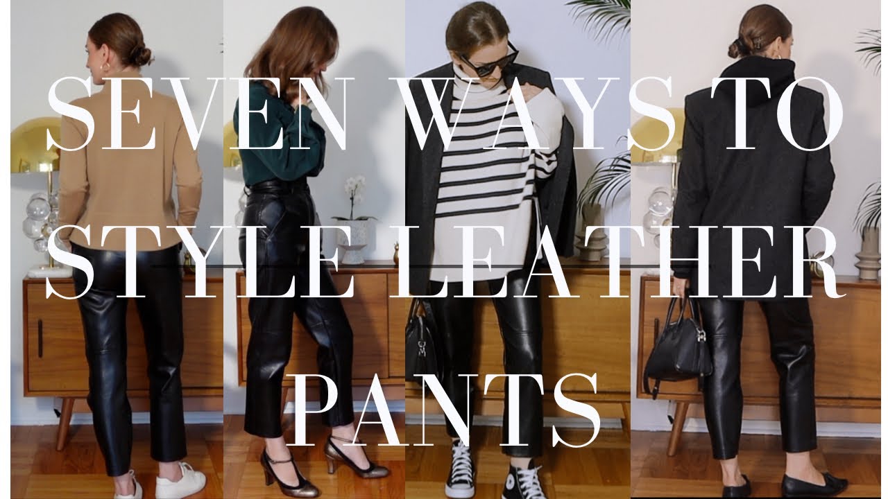How To Style Leather Pants  The best faux leather pants & leggings, Easy  casual fall outfit ideas! 