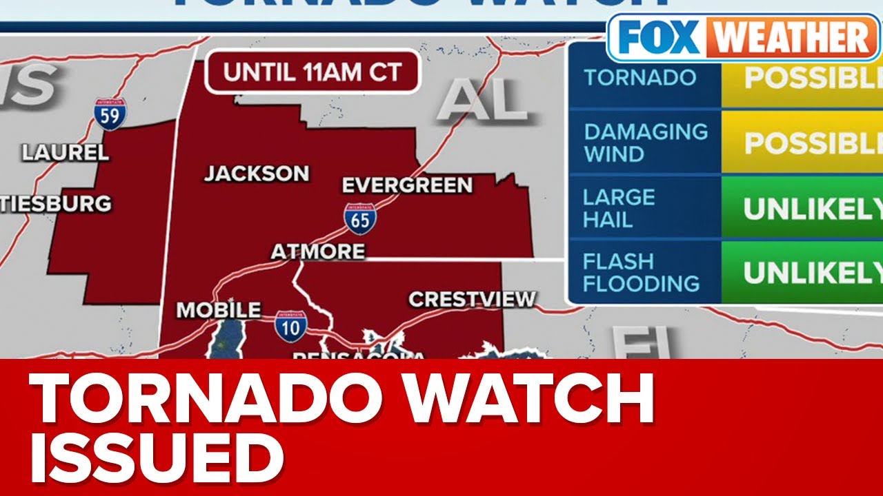 Tornado Watch Issued For Southern U.S. - YouTube
