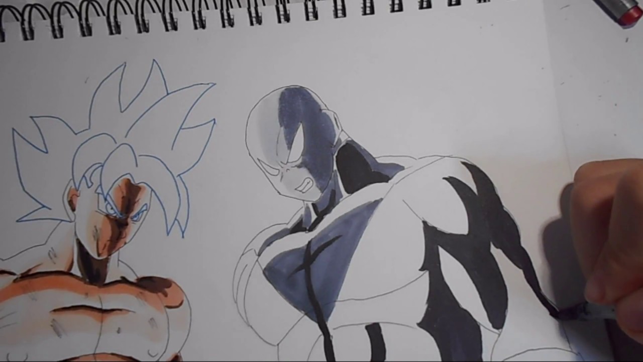 Como Dibujar Goku Ultra Instintodominado Blanco Vs Jiren