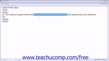 HTML5 and CSS3 Tutorial Inserting Blank Space Training Lesson 4.3