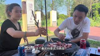 今天是我的缅甸老婆第一次露营，看她开心的样子。 #户外露营 #异国他乡的生活 #缅甸女友 #跨国婚姻